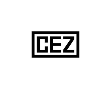 CEZ logo tasarım vektör şablonu. CEZ