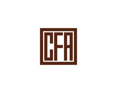 CFA logo tasarım vektör şablonu. CFA