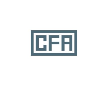 CFA logo tasarım vektör şablonu. CFA