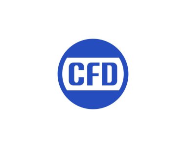 CFD logo tasarım vektör şablonu. CFD