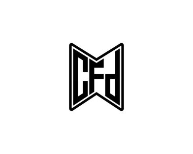 CFD logo tasarım vektör şablonu. CFD