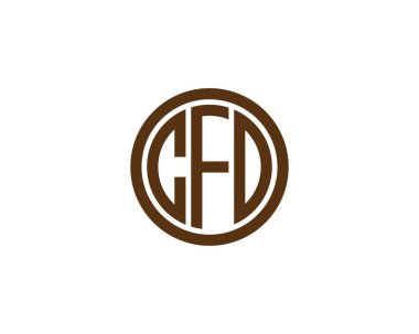 CFD logo tasarım vektör şablonu. CFD