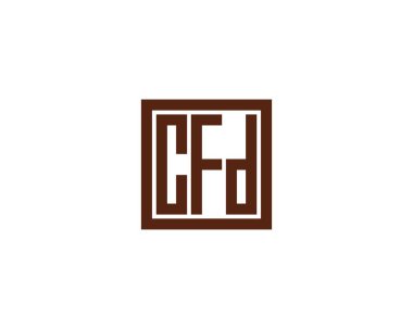 CFD logo tasarım vektör şablonu. CFD