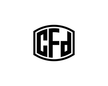 CFD logo tasarım vektör şablonu. CFD