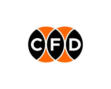 CFD logo tasarım vektör şablonu. CFD