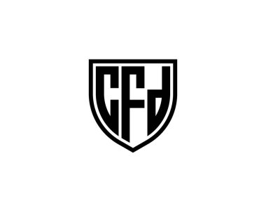 CFD logo tasarım vektör şablonu. CFD