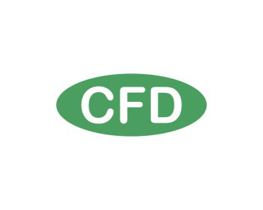 CFD logo tasarım vektör şablonu. CFD