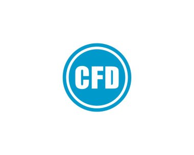 CFD logo tasarım vektör şablonu. CFD