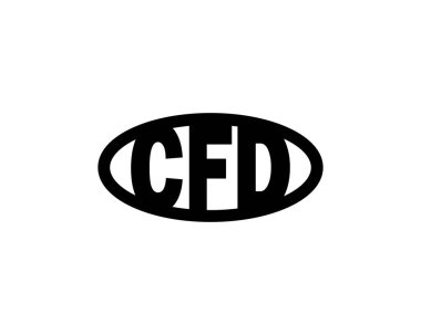 CFD logo tasarım vektör şablonu. CFD