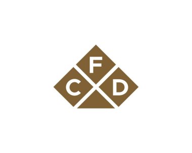 CFD logo tasarım vektör şablonu. CFD