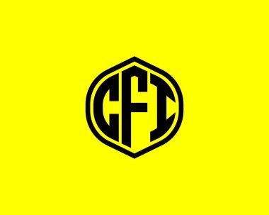 CFI logo tasarım vektör şablonu. CFI