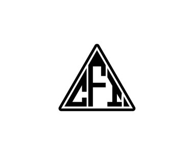 CFI logo tasarım vektör şablonu. CFI