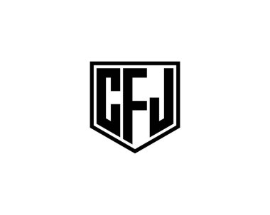 CFJ logo tasarım vektör şablonu. CFJ