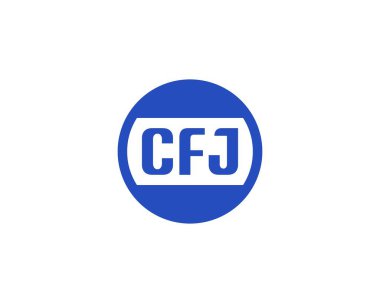CFJ logo tasarım vektör şablonu. CFJ