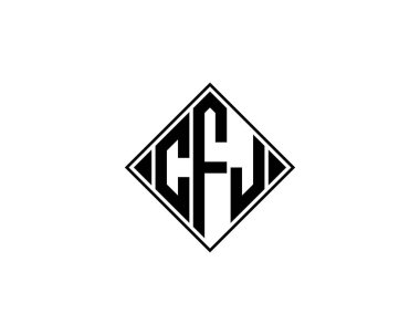 CFJ logo tasarım vektör şablonu. CFJ