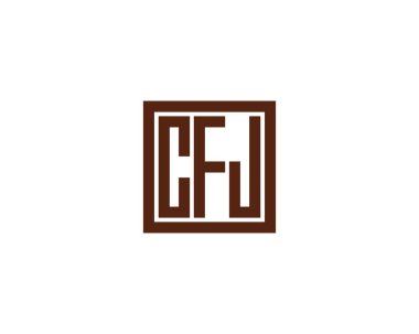 CFJ logo tasarım vektör şablonu. CFJ