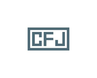 CFJ logo tasarım vektör şablonu. CFJ