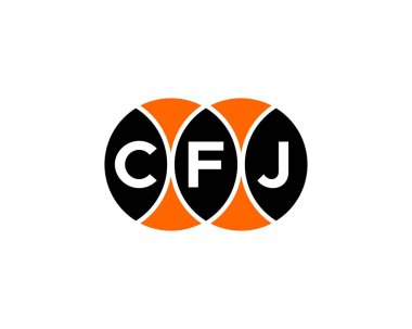 CFJ logo tasarım vektör şablonu. CFJ
