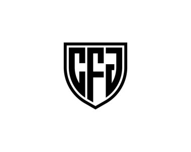 CFJ logo tasarım vektör şablonu. CFJ
