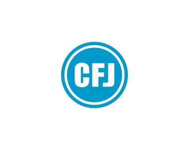 CFJ logo tasarım vektör şablonu. CFJ