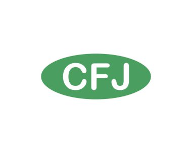 CFJ logo tasarım vektör şablonu. CFJ