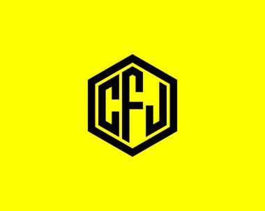 CFJ logo tasarım vektör şablonu. CFJ