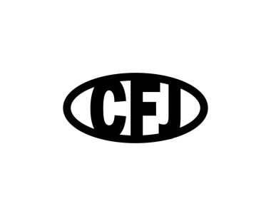 CFJ logo tasarım vektör şablonu. CFJ