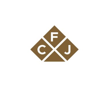 CFJ logo tasarım vektör şablonu. CFJ