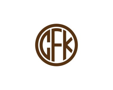 CFK Logo tasarım vektör şablonu. CFK