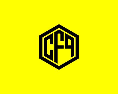 CFQ logo tasarım vektör şablonu. CFQ