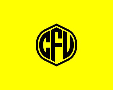 CFU logo tasarım vektör şablonu. İşlemci