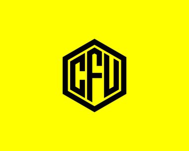 CFU logo tasarım vektör şablonu. İşlemci