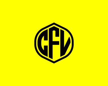 CFV Logo tasarım vektör şablonu. CFV