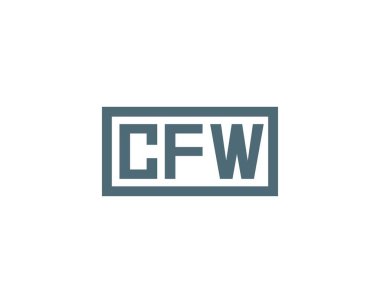 CFW logo tasarım vektör şablonu. CFW
