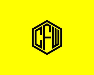 CFW logo tasarım vektör şablonu. CFW