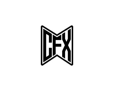 CFX logo tasarım vektör şablonu. CFX