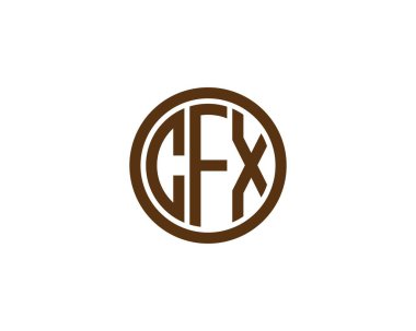 CFX logo tasarım vektör şablonu. CFX