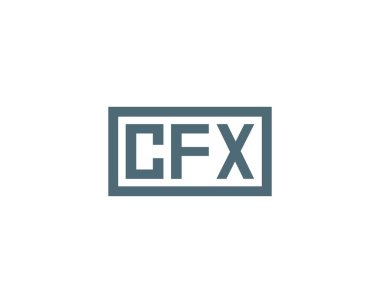 CFX logo tasarım vektör şablonu. CFX