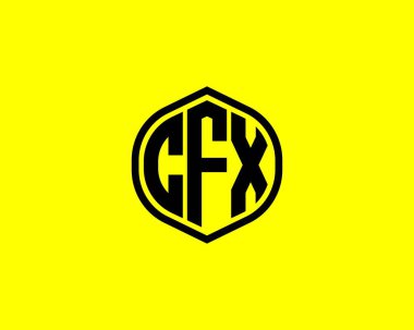CFX logo tasarım vektör şablonu. CFX