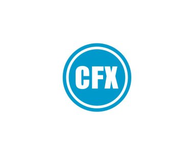 CFX logo tasarım vektör şablonu. CFX
