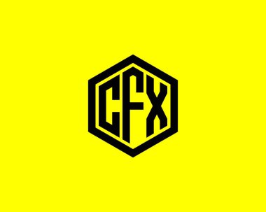 CFX logo tasarım vektör şablonu. CFX