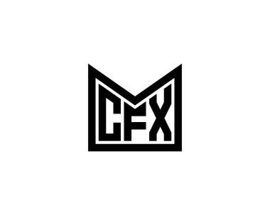CFX logo tasarım vektör şablonu. CFX