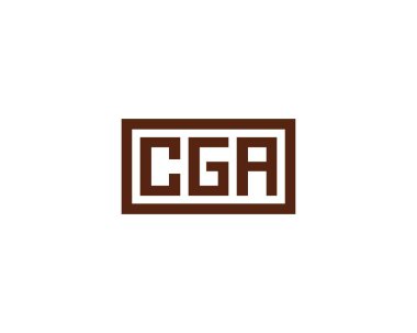 CGA logo tasarım vektör şablonu. CGA