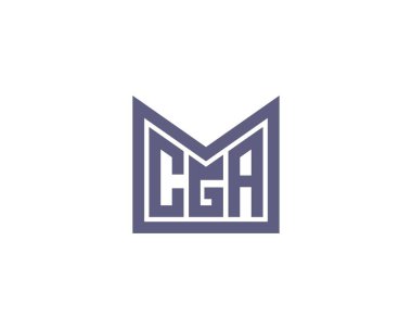 CGA logo tasarım vektör şablonu. CGA