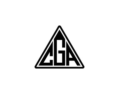 CGA logo tasarım vektör şablonu. CGA