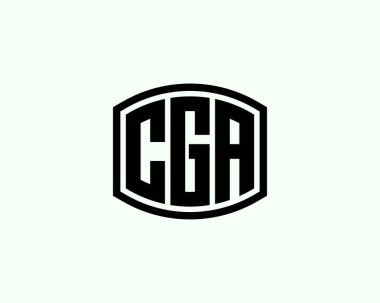 CGA logo tasarım vektör şablonu. CGA