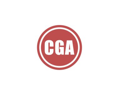CGA logo tasarım vektör şablonu. CGA
