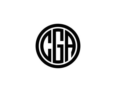 CGA logo tasarım vektör şablonu. CGA