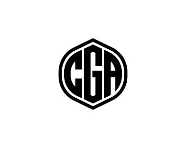 CGA logo tasarım vektör şablonu. CGA