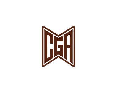 CGA logo tasarım vektör şablonu. CGA